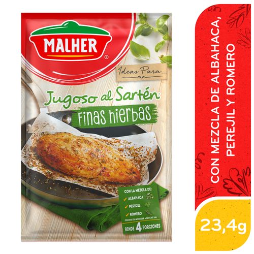 MALHER® Jugoso al Sarten Finas Hierbas Sobre 23.4g