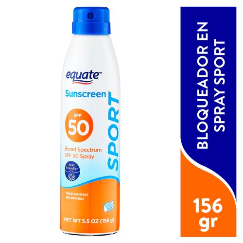 Protector Solar Bloqueador En Spray Marca Equate, Sport 50Spf -156Ml