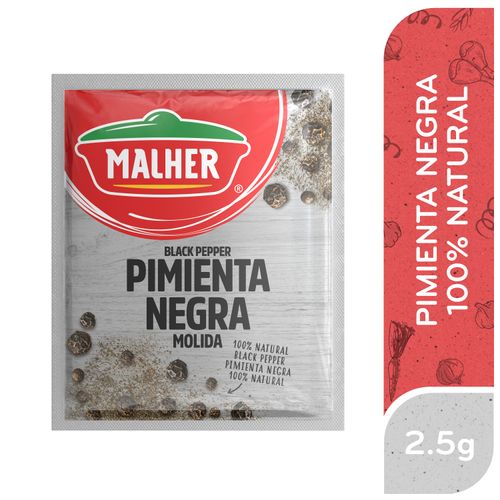 Pimienta negra Malher molida - 2.5 g