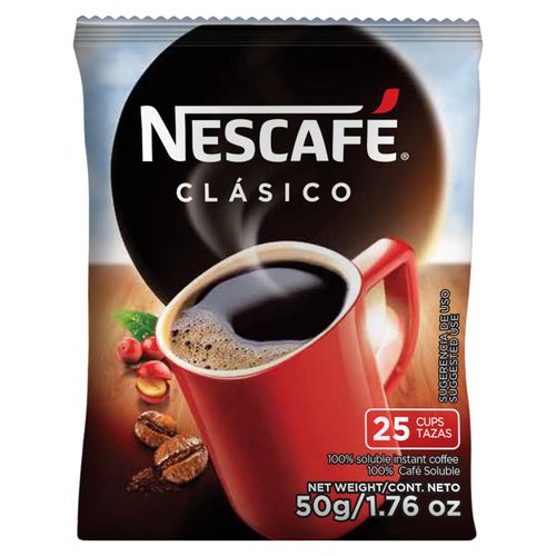 Café  Soluble Nescafé® Clasico Sachet - 50 g