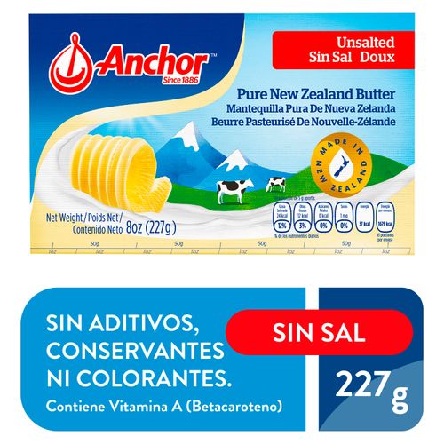 Mantequilla Anchor  Sin Sal Barra - 227g