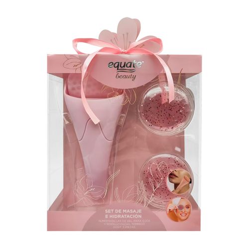Almoadillas Para Ojos Gel Mas Rodillo Facial Marca Equate Set - Unidad
