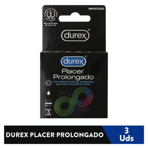 Preservativo Durex placer prolongado - 3 Uds