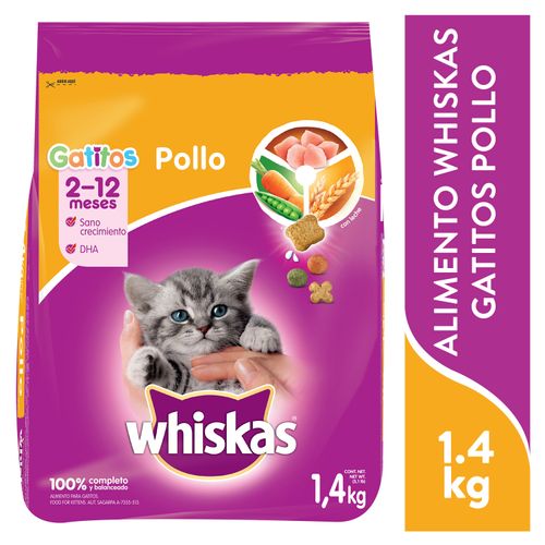 Alimento Seco para Gatito Whiskas Pollo - 1.4kg