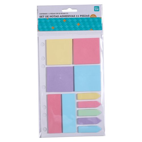 Set Pen + Gear de notas adhesivas - 11 Pzas