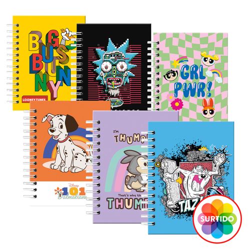 Cuaderno Surtido Licencias 5 Materias Pequeño - 150 Hojas