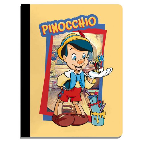 Cuaderno Disney cosido pasta sólida diseño pinocho - 100 hojas