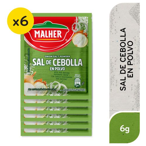 MALHER Sal de Cebolla en Polvo 6 Sobres de 6g