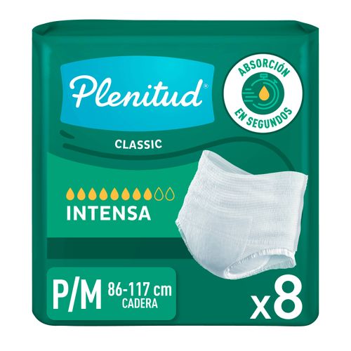 Ropa interior desechable Plenitud classicc pants talla S/M - 8 Uds