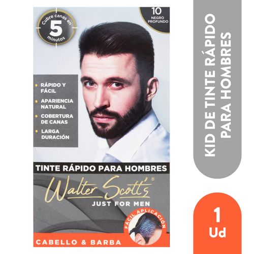 Tinte para cabello Walter Scott's para hombre negro 10 - 80 g