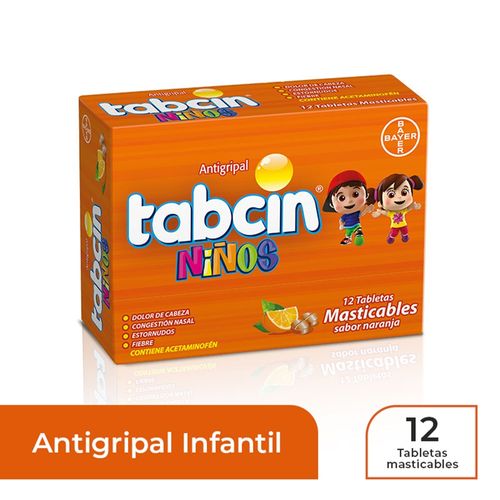 Tabcin Niños Masticables Caja X 12 Tabletas