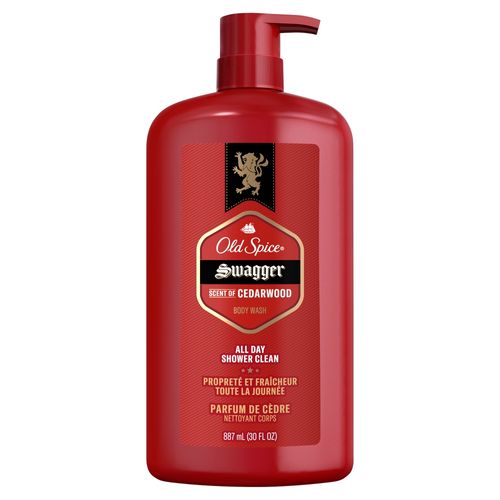 Gel de baño Old Spice Swagger para hombres con aroma de confianza, 887 ml