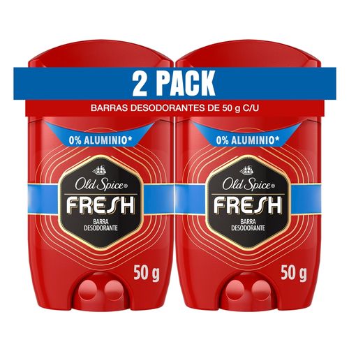 Desodorante En Barra Old Spice Fresh 2 Pack- 50g