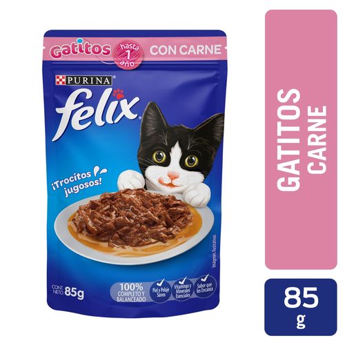 Alimento Húmedo Gatito Purina Felix Carne -85g