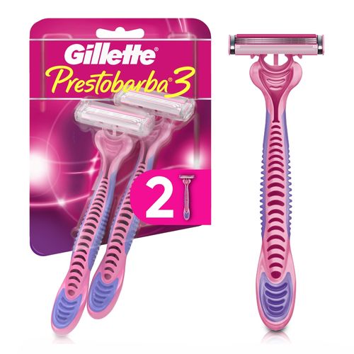 Rasuradora para Mujer Gillette Prestobarba3 con 3 Hojas 2 Uds