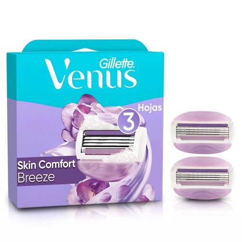 Repuesto para Rasuradora Mujer Gillette Venus Breeze con 3 Hojas 2 Ud