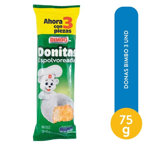 Donitas Bimbo Espolvoreadas 3 Unidades -  75g