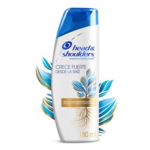 Shampoo Head & Shoulders  Control Caspa Crece Fuerte Desde La Raíz 180ml