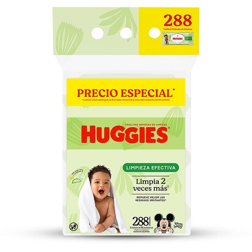 Toallas Húmedas Huggies Limpieza Efectiva - 288Uds