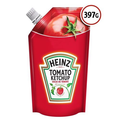 Salsa de tomate Heinz kétchup doypack - 397 g