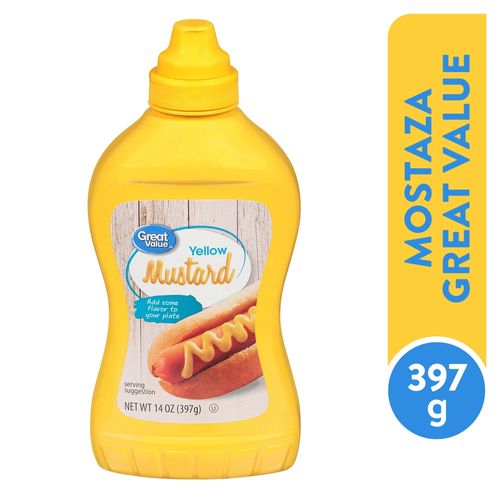 Mostaza Great Value amarilla - 397 g