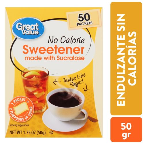 Endulzante Great Value Sucralosa - 50 g