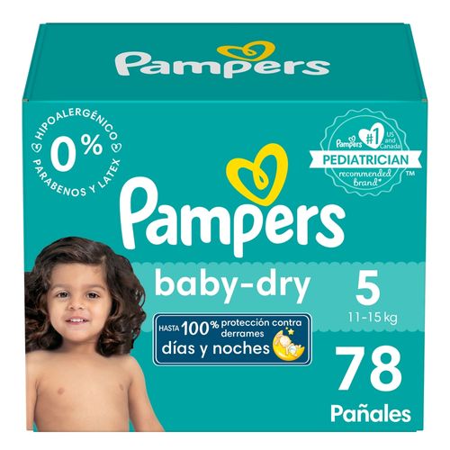 Pañales Pampers Baby-Dry, Talla 5 -78 Uds