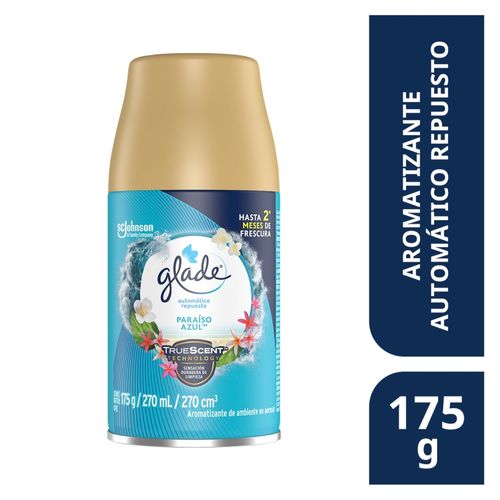 Aromatizante Glade Automático Paraiso Azul 1 Repuesto -175gr