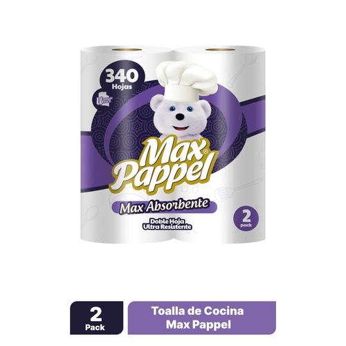 Toalla Mayordomo papel max pappel 200 hojas - 2 Uds