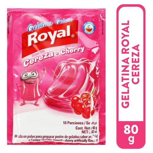 Gelatina En Polvo Royal Sabor A Cereza Sobre - 80g