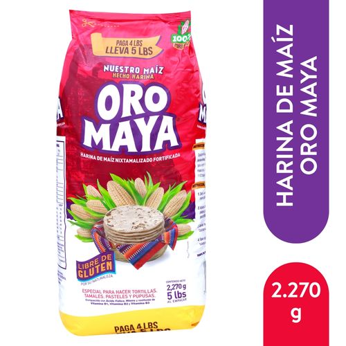 Harina Maiz Nixtamalizado Oro Maya 5lb