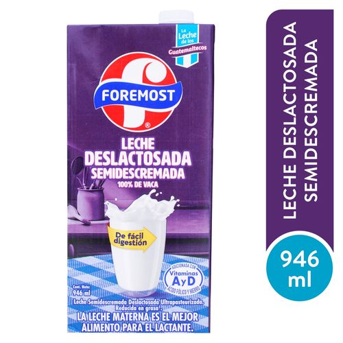 Leche Foremost Uht Deslactosada y Semidescremada - 946ml