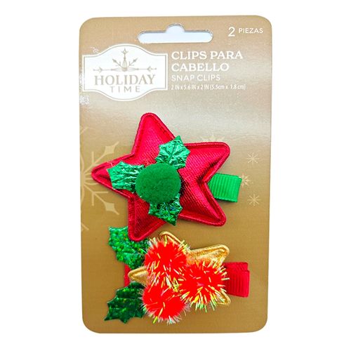 Clip Para Cabello Navideno Estrella 2U