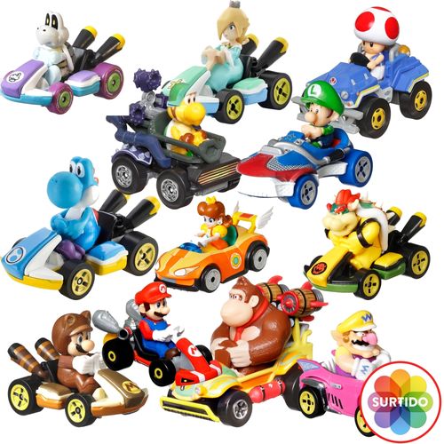 Personajes Hot Wheels mario kart surtidos