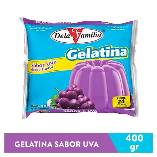 Gelatina Uva De La Familia -400g