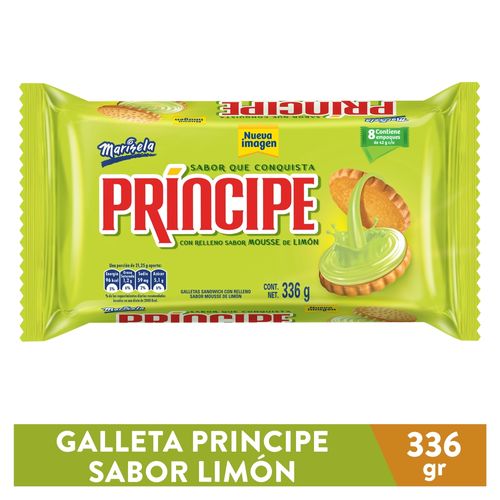 Galleta Principe Marinela Sabor Limón 8 Pack - 336g