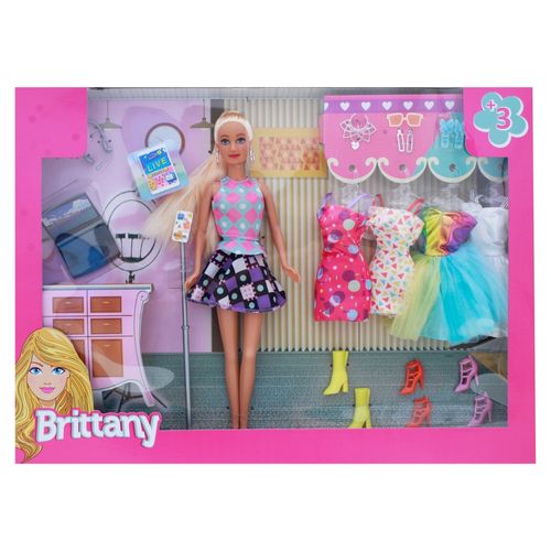 Muñeca Brittany Influencer con accesorios