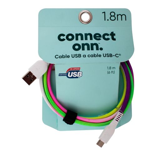 Cable C A Onn Rosado Usb 1 8 M Con Luz