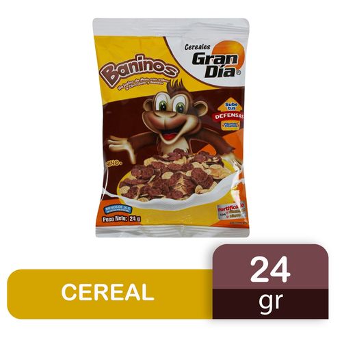 Cereal baninos Gran Día banano y chocolate - 24 g