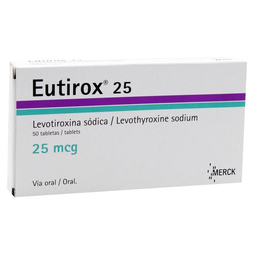 Eutirox 25 Mcg X50 Tabletas