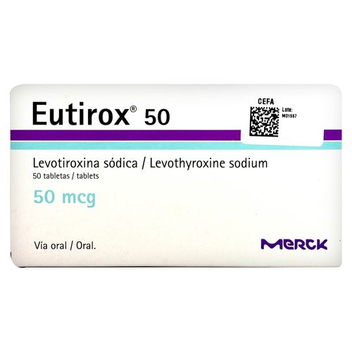 Eutirox 50 Mcg X50 Tabletas