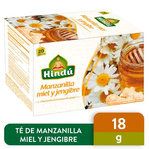 Té Hindú Manzanilla Miel Y Jengibre - 18 g