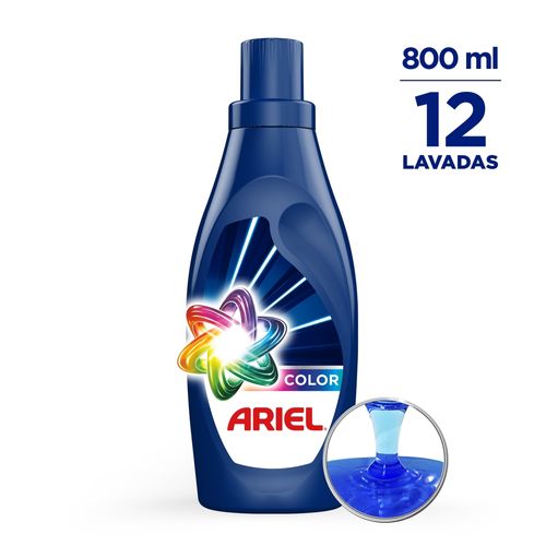 Detergente Ariel  Liquido Color Remueve Manchas y Cuida el color 12 lavadas - 800ml