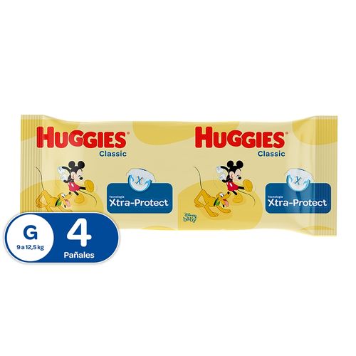 Panal Huggies Classic Minipack G 4 Ea
