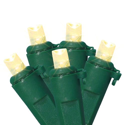 Serie 100 Luces Led Claras Cabl Verde