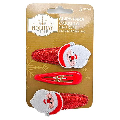 Clip Para Cabello Navideno Santa 2U