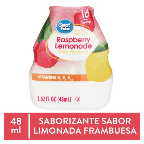 Bebida Great Value Sabor Limón & Frambuesa 48 ml