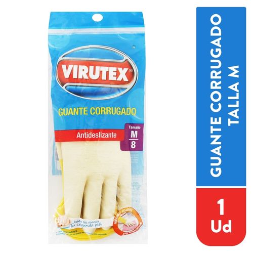 Guantes Para Uso Domestico De Latex Amarillo Marca Supermax - 1 Par Mediano