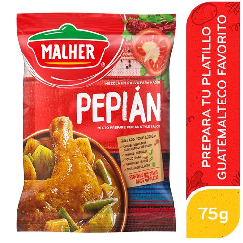 Mezcla En Polvo Malher Para Hacer Pepian Bolsa - 74g