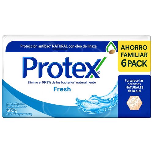 Jabón de Tocador Protex, Antibacterial Fresh, 6 pack -110 g